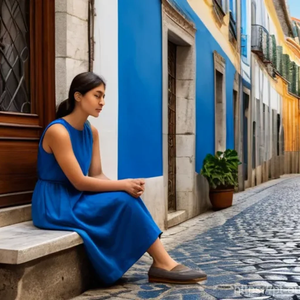 디지털 시대의 지속 가능한 영감 관리법 - A serene woman in her late 20s, with a thoughtful expression, is sitting on a stone bench in a quiet...